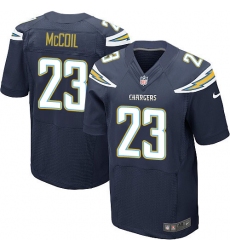 Men's Nike Los Angeles Chargers #23 Dexter McCoil Elite Navy Blue Team Color NFL Jersey