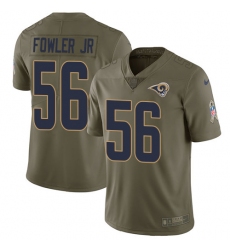 Youth Nike Los Angeles Rams #56 Dante Fowler Jr Limited Olive 2017 Salute to Service NFL Jersey