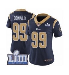 Women's Nike Los Angeles Rams #99 Aaron Donald Navy Blue Team Color Vapor Untouchable Limited Player Super Bowl LIII Bound NFL Jersey