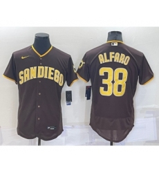 Men's San Diego Padres #38 Jorge Alfaro Brown Stitched MLB Flex Base Nike Jersey