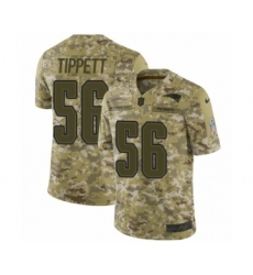 Men's Nike New England Patriots #56 Andre Tippett Limited Camo 2018 Salute to Service NFL Jersey