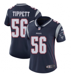 Women's Nike New England Patriots #56 Andre Tippett Navy Blue Team Color Vapor Untouchable Limited Player NFL Jersey
