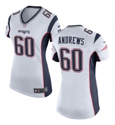Women's Nike New England Patriots #60 David Andrews Game White NFL Jersey