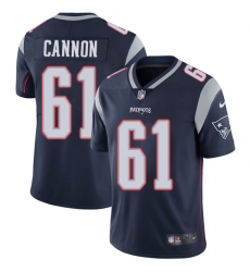 Men's Nike New England Patriots #61 Marcus Cannon Navy Blue Team Color Vapor Untouchable Limited Player NFL Jersey