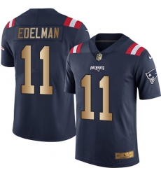 Men's Nike New England Patriots #11 Julian Edelman Limited Navy/Gold Rush NFL Jersey Men's Nike New England Patriots #11 Julian Edelman Limited Navy/Gold Rush NFL Jersey