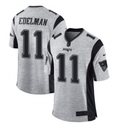 Youth Nike New England Patriots #11 Julian Edelman Limited Gray Gridiron II NFL Jersey Youth Nike New England Patriots #11 Julian Edelman Limited Gray Gridiron II NFL Jersey