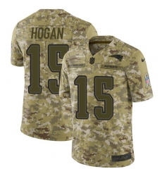 Youth Nike New England Patriots #15 Chris Hogan Limited Camo 2018 Salute to Service NFL Jersey