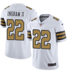 Men's Nike New Orleans Saints #22 Mark Ingram Limited White Rush Vapor Untouchable NFL Jersey