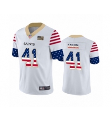Men's New Orleans Saints #41 Alvin Kamara White Independence Day Limited Football Jersey