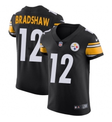 Men's Nike Pittsburgh Steelers #12 Terry Bradshaw Black Team Color Vapor Untouchable Elite Player NFL Jersey