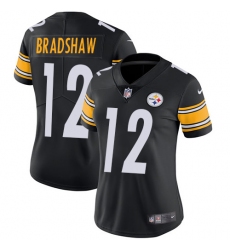 Women's Nike Pittsburgh Steelers #12 Terry Bradshaw Black Team Color Vapor Untouchable Limited Player NFL Jersey