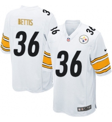 Men's Nike Pittsburgh Steelers #36 Jerome Bettis Game White NFL Jersey