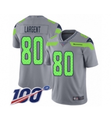 Men's Seattle Seahawks #80 Steve Largent Limited Silver Inverted Legend 100th Season Football Jersey Men's Seattle Seahawks #80 Steve Largent Limited Silver Inverted Legend 100th Season Football Jersey