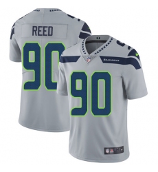 Youth Nike Seattle Seahawks #90 Jarran Reed Elite Grey Alternate NFL Jersey