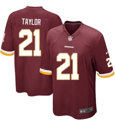 Men's Nike Washington Redskins #21 Sean Taylor Game Burgundy Red Team Color NFL Jersey