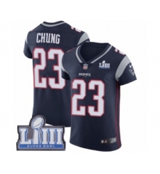 Men's Nike New England Patriots #23 Patrick Chung Navy Blue Team Color Vapor Untouchable Elite Player Super Bowl LIII Bound NFL Jersey