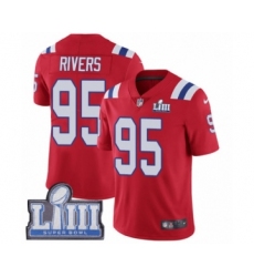 Youth Nike New England Patriots #95 Derek Rivers Red Alternate Vapor Untouchable Limited Player Super Bowl LIII Bound NFL Jersey