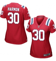 Women's Nike New England Patriots #30 Duron Harmon Game Red Alternate NFL Jersey