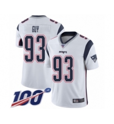 Men's New England Patriots #93 Lawrence Guy White Vapor Untouchable Limited Player 100th Season Football Jersey