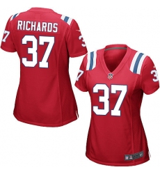 Women's Nike New England Patriots #37 Jordan Richards Game Red Alternate NFL Jersey