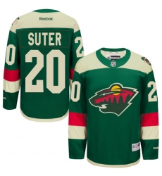 Youth Reebok Minnesota Wild #20 Ryan Suter Premier Green 2016 Stadium Series NHL Jersey