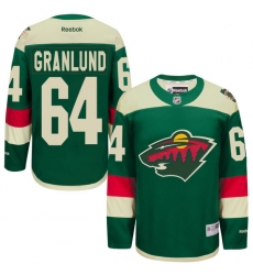 Men's Reebok Minnesota Wild #64 Mikael Granlund Premier Green 2016 Stadium Series NHL Jersey