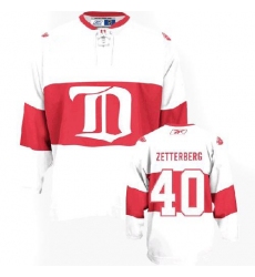 Women's Reebok Detroit Red Wings #40 Henrik Zetterberg Premier White Third NHL Jersey