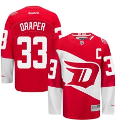 Men's Reebok Detroit Red Wings #33 Kris Draper Premier Red 2016 Stadium Series NHL Jersey