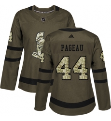Women's Adidas Ottawa Senators #44 Jean-Gabriel Pageau Authentic Green Salute to Service NHL Jersey