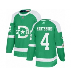 Men's Dallas Stars #4 Craig Hartsburg Authentic Green 2020 Winter Classic Hockey Jersey