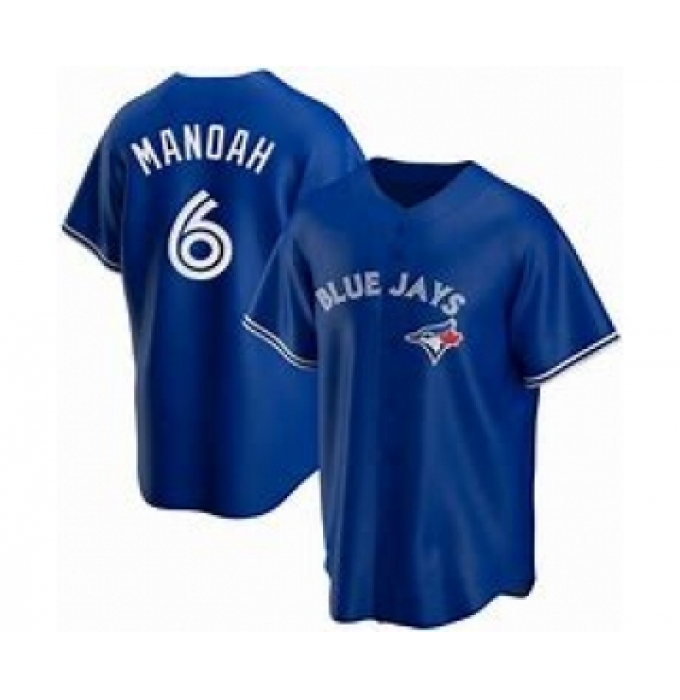 Men's Toronto Blue Jays #6 Alek Manoah Blue Stitched MLB Cool Base Nike Jersey