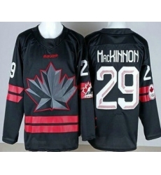 Youth Canada #29 Nathan MacKinnon Black 2026 Olympics Authentic Jersey