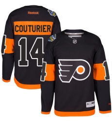 Men's Reebok Philadelphia Flyers #14 Sean Couturier Premier Black 2017 Stadium Series NHL Jersey