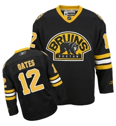 Men's Reebok Boston Bruins #12 Adam Oates Premier Black Third NHL Jersey