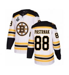 Youth Boston Bruins #88 David Pastrnak Authentic White Away 2019 Stanley Cup Final Bound Hockey Jersey