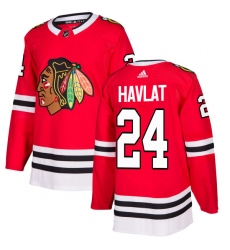 Men's Adidas Chicago Blackhawks #24 Martin Havlat Premier Red Home NHL Jersey