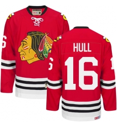 Men's CCM Chicago Blackhawks #16 Bobby Hull Premier Red New Throwback NHL Jersey