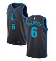 Women's Nike Dallas Mavericks #6 Josh McRoberts Swingman Charcoal NBA Jersey - City Edition