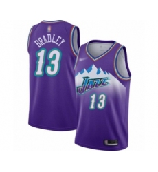 Youth Utah Jazz #13 Tony Bradley Swingman Purple Hardwood Classics Basketball Jersey