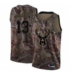 Men's Nike Milwaukee Bucks #13 Malcolm Brogdon Swingman Camo Realtree Collection NBA Jersey