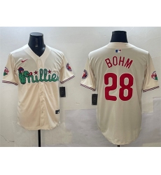 Men's Philadelphia Phillies #28 Alec Bohm Cream Phanatic Limited Stitched Jersey