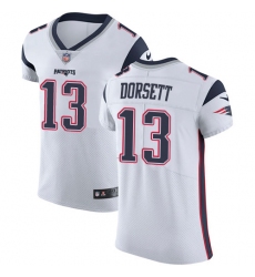 Men's Nike New England Patriots #13 Phillip Dorsett White Vapor Untouchable Elite Player NFL Jersey