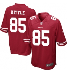 Men's Nike San Francisco 49ers #85 George Kittle Game Red Team Color NFL Jersey