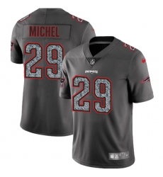 Youth Nike New England Patriots #29 Sony Michel Gray Static Untouchable Limited NFL Jersey