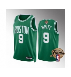 Men's Boston Celtics #9 Derrick White Green 2022 Finals Stitched Jersey