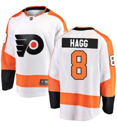 Men's Philadelphia Flyers #8 Robert Hagg Fanatics Branded White Away Breakaway NHL Jersey