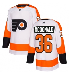 Youth Adidas Philadelphia Flyers #36 Colin McDonald Authentic White Away NHL Jersey