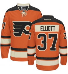 Women's Reebok Philadelphia Flyers #37 Brian Elliott Authentic Orange New Third NHL Jersey