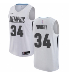 Women's Nike Memphis Grizzlies #34 Brandan Wright Swingman White NBA Jersey - City Edition