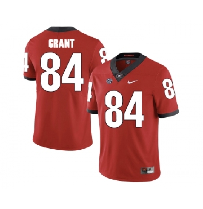 Georgia Bulldogs 84 Walter Grant Red College Football Jersey